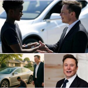 Black Boy Helps Stranger Fix Flat Tire — Wakes Up to Find Elon Musk at His Door With a Surprise That Changes Everything😱