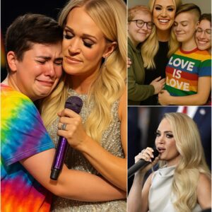 Carrie Underwood’s Embrace Goes Viral: Tearful Moment with LGBTQ+ Fan Sparks National Conversation on Compassion and Pride