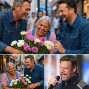 Blake Shelton & Luke Bryan Help Homeless Mom Sell Flowers on Mother’s Day — What They Did Went Viral