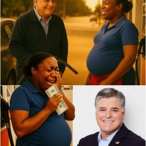 SHOCKING: Sean Hannity Quietly Hands $25,000 to Pregnant Black Woman at Gas Station — No Lights, No Crew, Just Tears