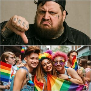 BREAKING NEWS: The LGBTQ+ community has sent a five-word threat to country music star Jelly Roll after he made a shocking statement refusing to support Pride Month on social media…sangmayman