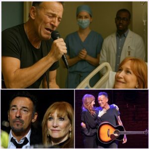 In a quiet New Jersey hospital hallway, Bruce Springsteen wasn’t “The Boss.” He was simply a man—broken, hopeful, and holding a guitar for the woman he loves