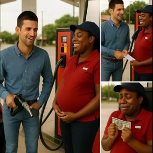 SHOCK: Novak Djokovic Quietly Gives Pregnant Black Woman a Large Amount of Money and a โSpecial Giftโ at a Gas Station โ No Cameras, Just Tears and Kindness!-SANG
