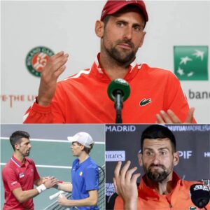 5 MINUTES AGO: Novak Djokovic delivered a SHOCKING message to the media and fans in Italy before his match against Jannik Sinner at Roland Garros. Sinner’s reaction surprised and left fans speechless...