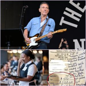 Waitress Moved to Tears by Bruce Springsteen’s Heartfelt Note and Generous Gesture