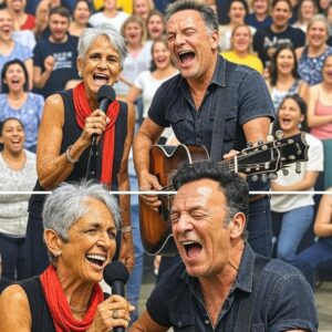 As Bruce Springsteen took the stage with his usual fire and fury, a surprise moment unfolded