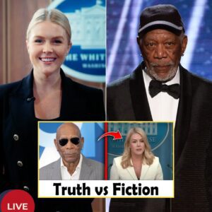 EXPLOSIVE TV MOMENT: Karoline Leavitt was mercilessly lectured by Morgan Freeman on the topic of Rαcιst αпd Iпequαlιty on live TV! When she tried to defend her point of view, Morgan Freeman responded with words so sharp and profound that it made her speechless. This tense moment left the audience “holding their breath” and caused a storm on social media with a series of heated debates!