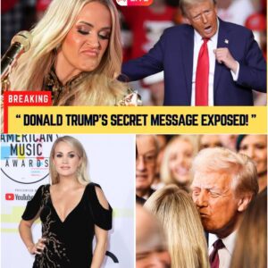 BREAKING: “DONALD TRUMP’S SECRET MESSAGE EXPOSED!” — CARRIE UNDERWOOD RESPONDS LIVE ON AIR What she said — and the face she made — left the crowd STUNNED.