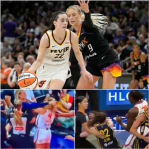VIDEO: A huge brawl broke out after Sophie Cunningham made a dirty hit, pulling the hair of the player who hit Caitlin Clark in the face in an apparent act of revengeโฆ Immediately, the WNBA took immediate action to punish Sophie Cunninghamโฆ