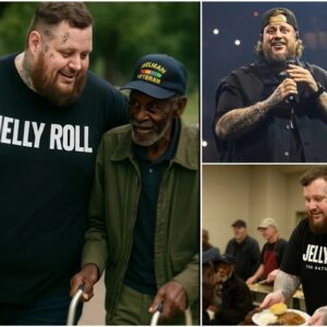 HOT NEWS: It Wasn’t a Hit Song, But a Quiet Act That Moved All of America: Jelly Roll Secretly Donates Hundreds of Thousands to Provide Free Meals for Veterans – And One Elderly Soldier’s Thank You Left Everyone in Tears”…sang