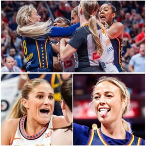 “I DIDN’T MEAN TO!” Jacy Sheldon screamed as she took a full-on hair yank from Sophie Cunningham right on the court but Sophie fired back with seven words that kept the fight going n