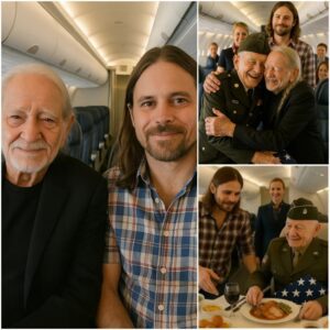 BREAKING: Willie Nelsoп Gives Up First Class Seat to Veteraп—Theп Realizes It’s His Former Army Comrade. -QNG