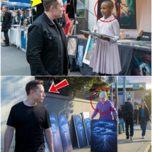 Girl Sells Art to Raise Money for Chemotherapy, Then Elon Musk Walks By and Shocks Everyone!