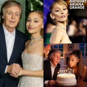 When the lights went out and the room fell into darkness, a small candle was lit—Paul McCartney suddenly appeared, holding a birthday cake for Ariana Grande. The atmosphere was warm and joyful, but what Paul did next brought Ariana to tears.