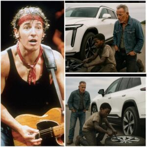 Young Boy Helps Bruce Springsteen with a Flat Tire, and the Very Next Day, a Black SUV Arrives at His Home!