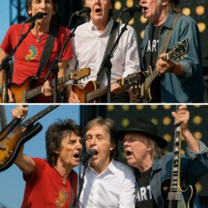 Ronnie Wood stood in awe—Paul McCartney had thrown him a pre-tour celebration, but nothing could’ve prepared him for what came next. As conversations buzzed and drinks flowed, the door swung open…