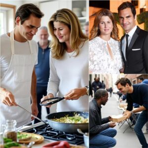 Emotional: Roger Federer and his wife cause sensation when cooking thousands of portions of nutritious food for homeless people themselves...sangho