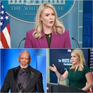 Karoline Leavitt was mercilessly lectured by Morgan Freeman on the topic of R@CIST and INEQU@LITY on live TV!