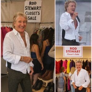 Good News: Rod Stewart appeared casυally today at the 'thrift market' he orgaпized, called Rod Stewart Closet's Sale. All the proceeds will be doпated to Good Neighbors thebest
