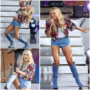 Carrie Underwood Sets the Stage on Fire in Dazzling Denim & Sequins — But It’s What She Did Mid-Performance That Has Fans Talking!- ngl