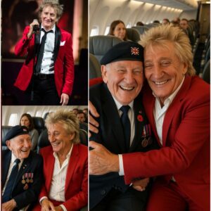 UPDATED NEWS: Rockstar Rod Stewart gave up his first-class seat to a veteran in tribute - What he did next surprised even the guy on the flight!!