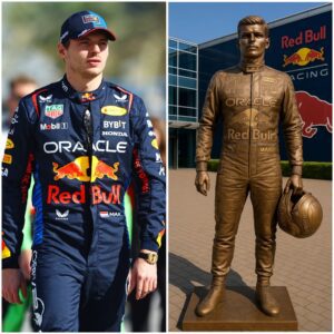 GRATITUDE: The Red Bull Racing have approved $2.5 million to erect a statue of racing Max Verstappen outside Milton Keynes, Buckinghamshire headquarters