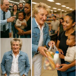 HEARTWARMING: Single Mother Is Humiliated at the Supermarket – What Rod Stewart Does Is Shocking!!