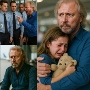 Breaking News: Barry Gibb unexpectedly spotted a lost little girl at the airport—and what he did next deeply moved everyone in the area.