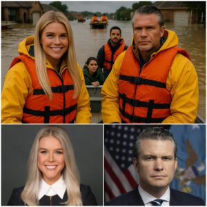 Karoline Leavitt and her husband, Pete Hegseth, loaded up a truck with supplies, determined to help those impacted by the Texas floods. “These Texans need us,” Karoline said, urging action. Pete agreed, “Let’s head to Kerrville and get them food, water, whatever they need.” Karoline suggested Pete bring his guitar to lift spirits, to which he responded with a grin, “Always.” Together, they set off, ready to make a difference