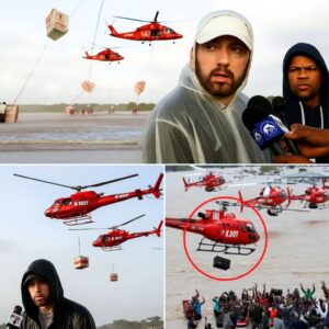 SHOCK: Eminem Sends 7 Helicopters to Texas Flood Victims — But It’s What the 7th One Delivered That Left the Nation Speechless!