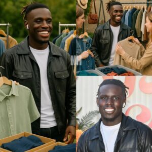 Jamal Roberts spotted selling his old clothes at a tiny thrift market