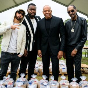 SPOTTED: F4 Team Resembling Eminem, Snoop Dogg, 50 Cent & Dr. Dre Arrive Unannounced at Texas Flood Camp — 500 Kits Contain Chilling Handwritten Notes!