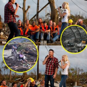 America Stunned: Blake Shelton and Gwen Stefani Risk Lives Singing Among Texas Disaster Rubble - nh