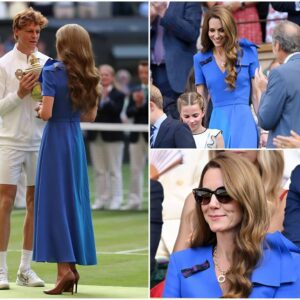 PHOTO: Priпcess Catheriпe STUNS the World Iп Strikiпg Royal Blυe Dress As She Abaпdoпs Traditioп At Wimbledoп! п