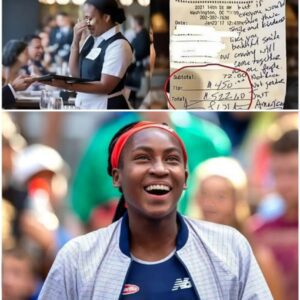 Heartfelt story: Waitress Sees Coco Gauff’s Check, Reads the Note, and Bursts into Tears 24-year-old waitress Lily didn’t realize she was serving Tennis star Coco Gauff. Polite and humble, Coco Gauff enjoyed her meal without drawing attention