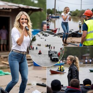 Without warning, cameras, fanfare, Carrie Underwood in Texas and gave heartbreaking performance . She sang “Jesus, Take the Wheel” to a crowd. And what happened next left rescue workers in tears. nh