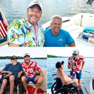 Blake Shelton Surprises Veteran with a Song During Lake Texoma Boat Day nh