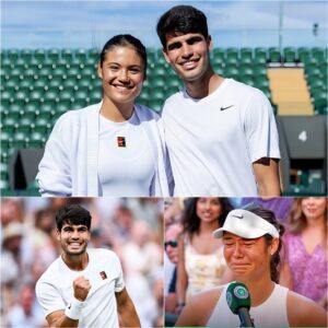 After losing in the Wimbledon final to Jannik Sinner, Emma Raducanu ran to hug Carlos Alcaraz and officially confirmed their relationship — shocking the entire tennis world with how exhausted they both seemed...