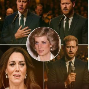 “You were an angel in the shape of my mum,” Prince William whispered, his voice trembling as he stood beside Prince Harry in the candlelit Sunken Garden of Kensington Palace.