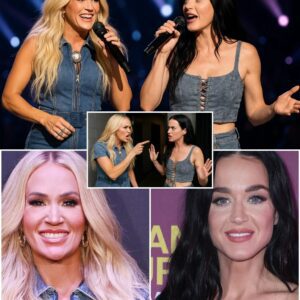 Carrie Underwood and Katy Perry were rumored to be on bad terms after their controversial comments about space travel - Carrie was said to have taken a dig at Katy's Blue Origin flight. nh