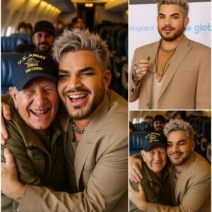 Updated News: Rock star Adam Lambert gave up his first-class seat to a veteran in tribute — What he did next surprised even the guy on the flight…nh