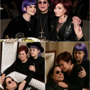 In a private, intimate moment just before the casket was closed, Sharon gently placed Ozzy’s worn leather jacket — the very one he wore during Black Sabbath’s first tour — inside with him.