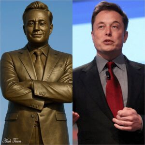 BREAKING NEWS: Elon Musk Immortalized in Bronze at Tesla Headquarters But the Hidden Secret Inside the Statue’s Base and the Inscription on the Plaque Are What Truly Shocked the World - ws