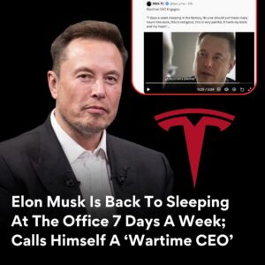 ‘Wartime Mode’: Elon Musk Stuns the World as He Reveals He’s Back to Working Seven Days a Week, Sleeping in His Office. ws
