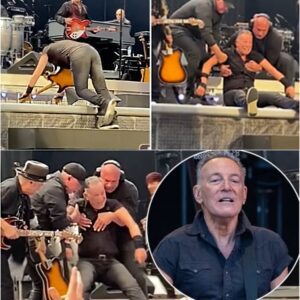 Bruce Springsteen falls on stage, band rushes to help after wipeout |