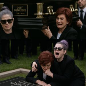The moment the coffin was lowered into the ground, Sharon Osbourne let out a sound that witnesses described as “pure heartbreak” before collapsing beside Ozzy’s grave