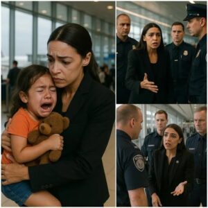 “Airport Chaos Turns Heartwarming When AOC Spots a Lost Child — What She Does Next Melts Millions of Hearts 💖”