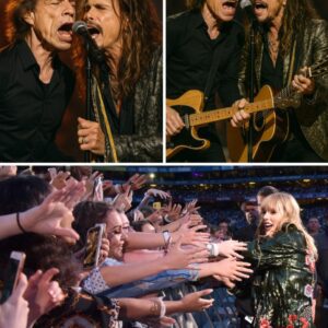 "Taylor Swift Unleashes a Rock Revolution in Nashville with Mick Jagger and Steven Tyler: A Once-in-a-Lifetime Performance" nh