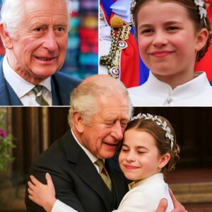 In the Quiet Garden of Windsor Castle, Princess Charlotte, Just Nine Years Old, Gave Her Grandfather King Charles III a Moment No One Expected.