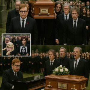 “A Final Tribute to the Prince of Darkness: Elton John Leads Music Legends in Tearful Farewell to Ozzy Osbourne at Birmingham Cemetery” nh